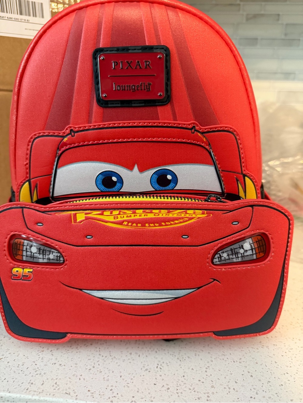Loungefly Pixar Lightning McQueen Red Kids Mini Backpack